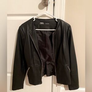 Zara faux leather jacket